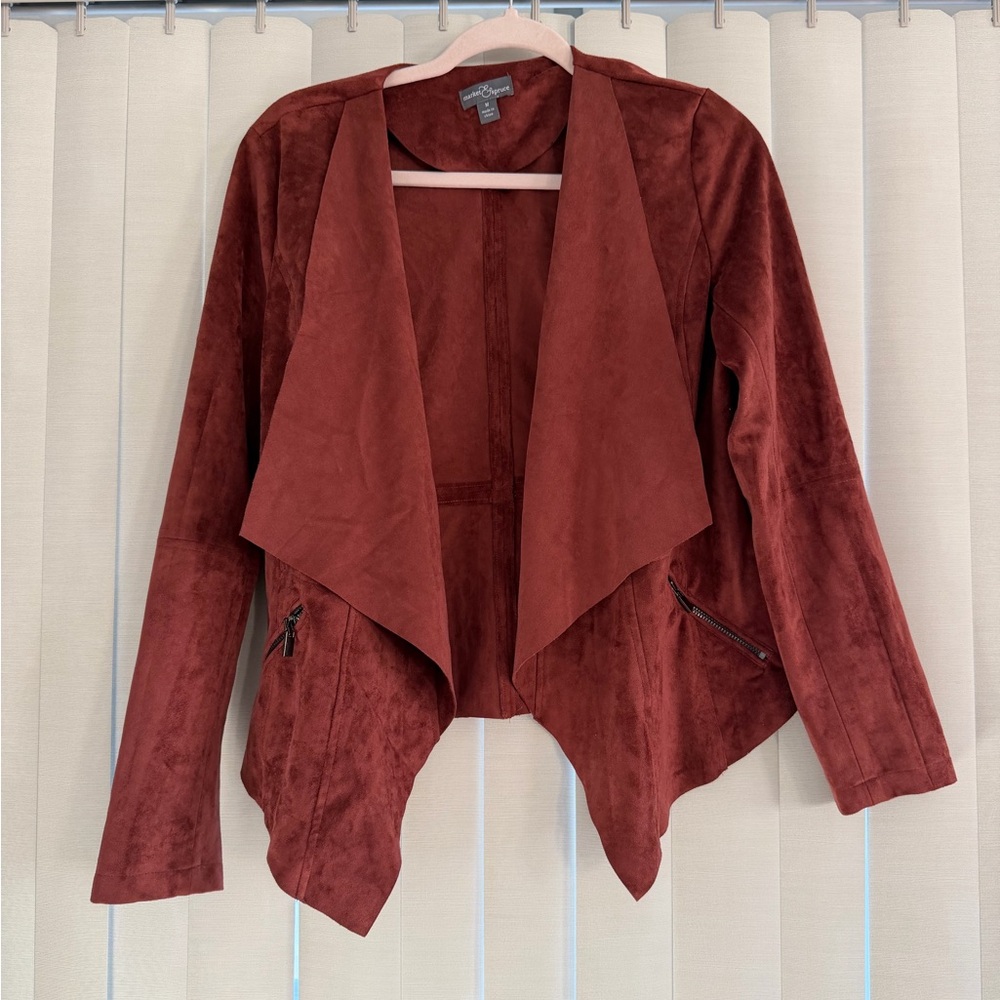 Market & Spruce Rust Waterfall Blazer